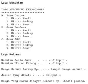 C++: Program Penjualan Susu Kaleng