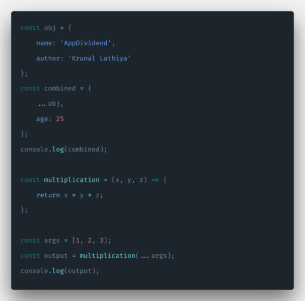 Contoh Spreading Operator Di Javascript