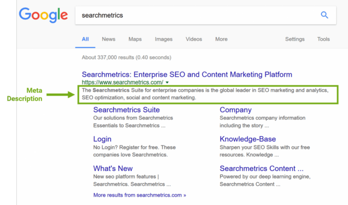 meta description